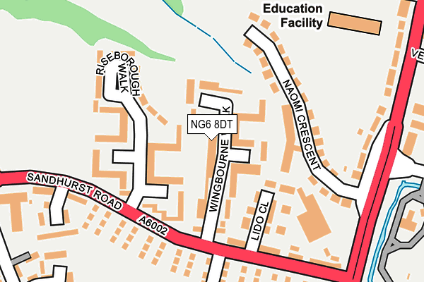 NG6 8DT map - OS OpenMap – Local (Ordnance Survey) NG6 8DT map - OS OpenMap – Local (Ordnance Survey)