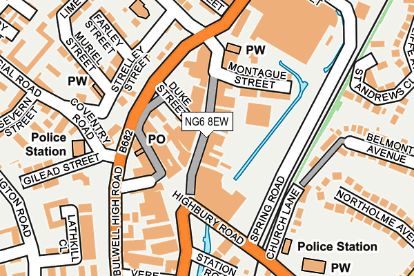 NG6 8EW map - OS OpenMap – Local (Ordnance Survey) NG6 8EW map - OS OpenMap – Local (Ordnance Survey)