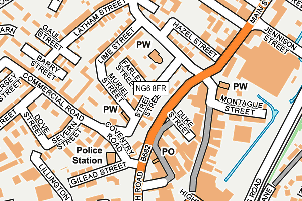 NG6 8FR map - OS OpenMap – Local (Ordnance Survey) NG6 8FR map - OS OpenMap – Local (Ordnance Survey)