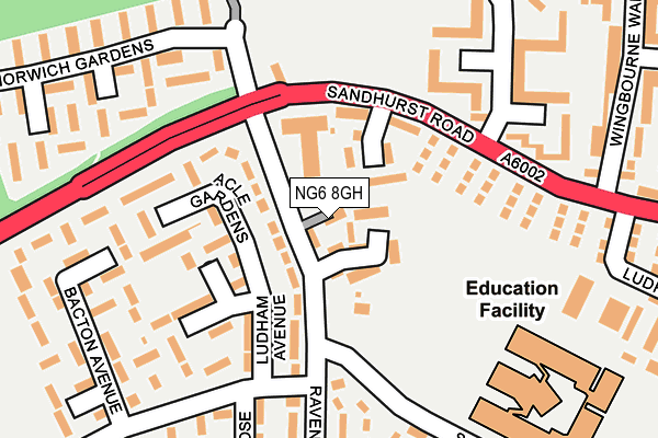 NG6 8GH map - OS OpenMap – Local (Ordnance Survey) NG6 8GH map - OS OpenMap – Local (Ordnance Survey)