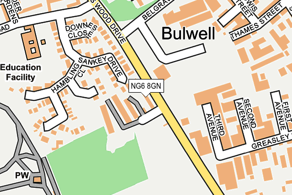 NG6 8GN map - OS OpenMap – Local (Ordnance Survey) NG6 8GN map - OS OpenMap – Local (Ordnance Survey)