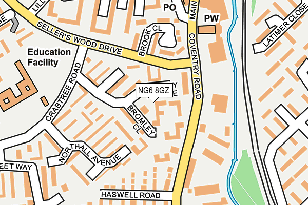 NG6 8GZ map - OS OpenMap – Local (Ordnance Survey) NG6 8GZ map - OS OpenMap – Local (Ordnance Survey)