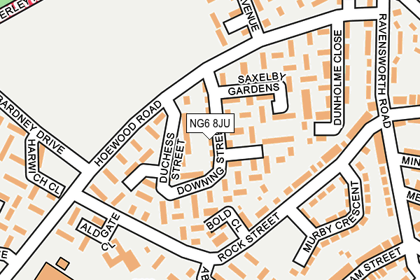NG6 8JU map - OS OpenMap – Local (Ordnance Survey) NG6 8JU map - OS OpenMap – Local (Ordnance Survey)