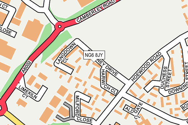 NG6 8JY map - OS OpenMap – Local (Ordnance Survey) NG6 8JY map - OS OpenMap – Local (Ordnance Survey)