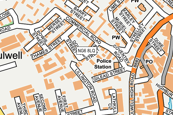 NG6 8LQ map - OS OpenMap – Local (Ordnance Survey)