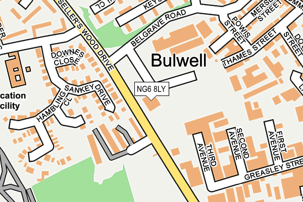 NG6 8LY map - OS OpenMap – Local (Ordnance Survey) NG6 8LY map - OS OpenMap – Local (Ordnance Survey)