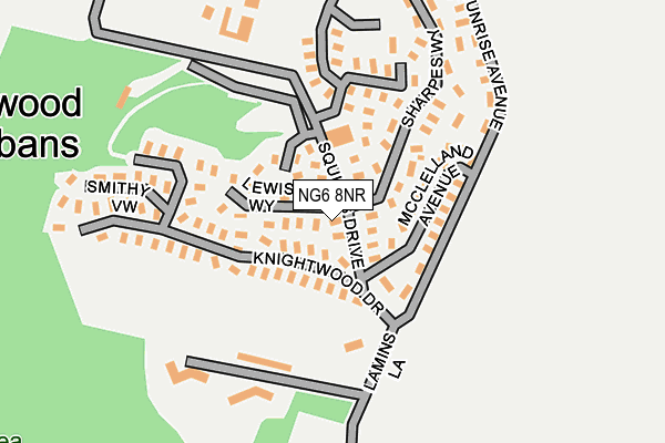 NG6 8NR map - OS OpenMap – Local (Ordnance Survey) NG6 8NR map - OS OpenMap – Local (Ordnance Survey)