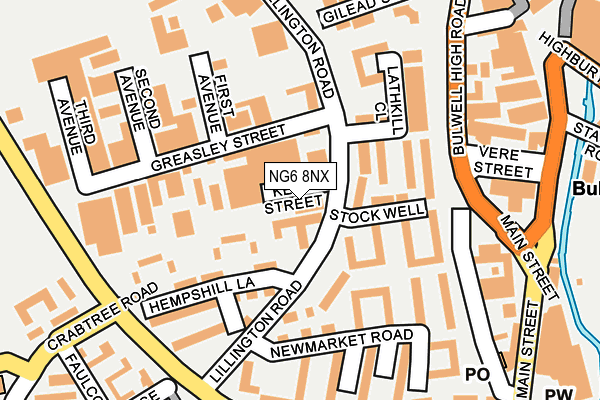 NG6 8NX map - OS OpenMap – Local (Ordnance Survey) NG6 8NX map - OS OpenMap – Local (Ordnance Survey)