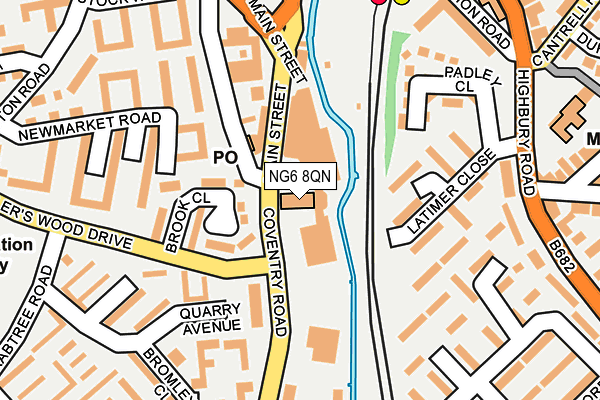 NG6 8QN map - OS OpenMap – Local (Ordnance Survey)