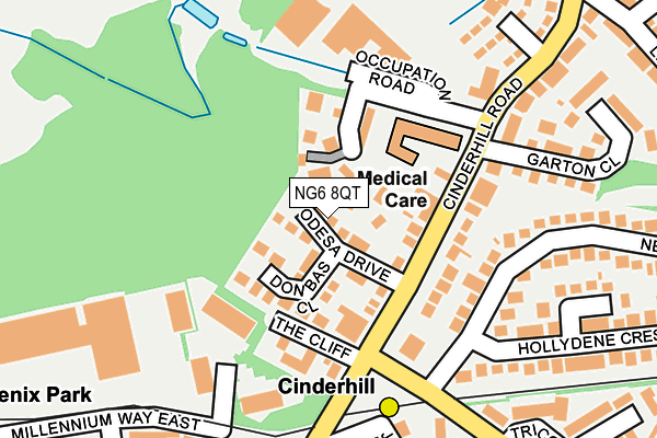 NG6 8QT map - OS OpenMap – Local (Ordnance Survey) NG6 8QT map - OS OpenMap – Local (Ordnance Survey)