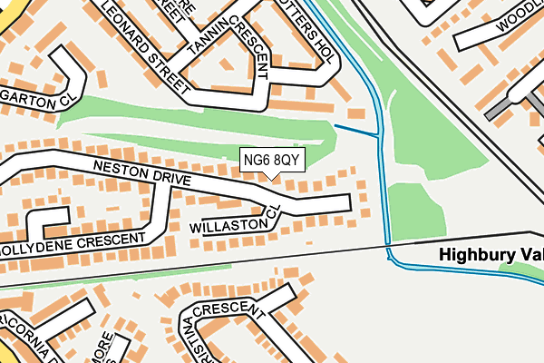 NG6 8QY map - OS OpenMap – Local (Ordnance Survey) NG6 8QY map - OS OpenMap – Local (Ordnance Survey)
