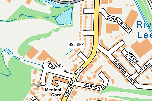 NG6 8RP map - OS OpenMap – Local (Ordnance Survey) NG6 8RP map - OS OpenMap – Local (Ordnance Survey)