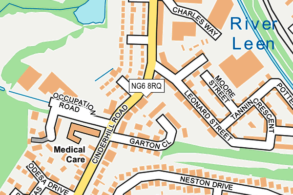 NG6 8RQ map - OS OpenMap – Local (Ordnance Survey) NG6 8RQ map - OS OpenMap – Local (Ordnance Survey)