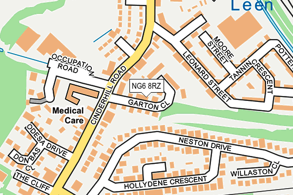 NG6 8RZ map - OS OpenMap – Local (Ordnance Survey) NG6 8RZ map - OS OpenMap – Local (Ordnance Survey)