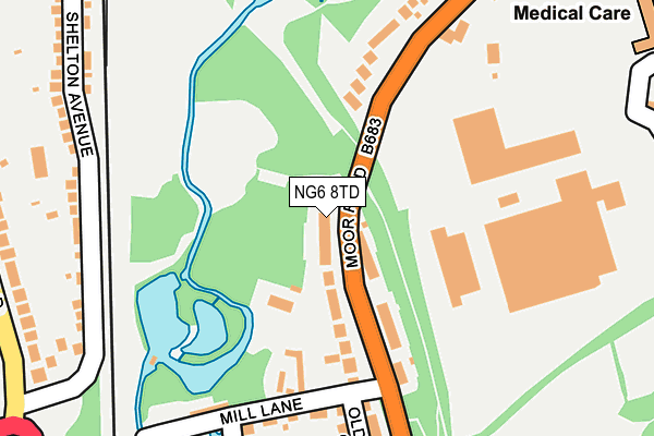 NG6 8TD map - OS OpenMap – Local (Ordnance Survey) NG6 8TD map - OS OpenMap – Local (Ordnance Survey)