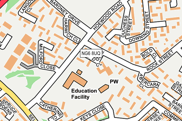 NG6 8UQ map - OS OpenMap – Local (Ordnance Survey) NG6 8UQ map - OS OpenMap – Local (Ordnance Survey)