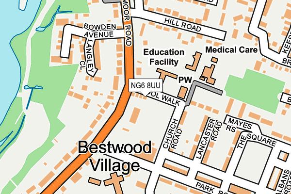 NG6 8UU map - OS OpenMap – Local (Ordnance Survey) NG6 8UU map - OS OpenMap – Local (Ordnance Survey)