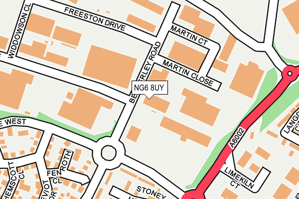 NG6 8UY map - OS OpenMap – Local (Ordnance Survey) NG6 8UY map - OS OpenMap – Local (Ordnance Survey)