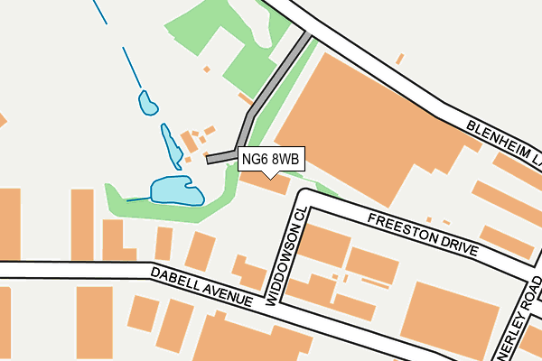 NG6 8WB map - OS OpenMap – Local (Ordnance Survey) NG6 8WB map - OS OpenMap – Local (Ordnance Survey)