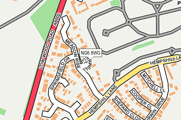NG6 8WG map - OS OpenMap – Local (Ordnance Survey) NG6 8WG map - OS OpenMap – Local (Ordnance Survey)