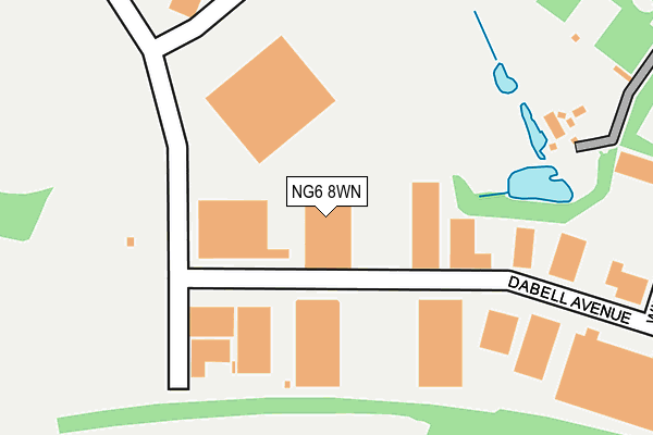 NG6 8WN map - OS OpenMap – Local (Ordnance Survey) NG6 8WN map - OS OpenMap – Local (Ordnance Survey)