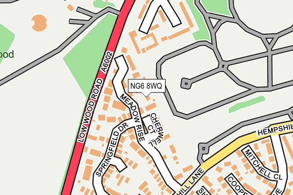 NG6 8WQ map - OS OpenMap – Local (Ordnance Survey) NG6 8WQ map - OS OpenMap – Local (Ordnance Survey)