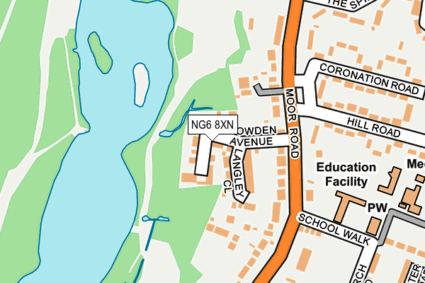 NG6 8XN map - OS OpenMap – Local (Ordnance Survey) NG6 8XN map - OS OpenMap – Local (Ordnance Survey)