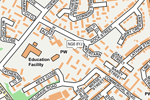NG6 8YJ map - OS OpenMap – Local (Ordnance Survey) NG6 8YJ map - OS OpenMap – Local (Ordnance Survey)