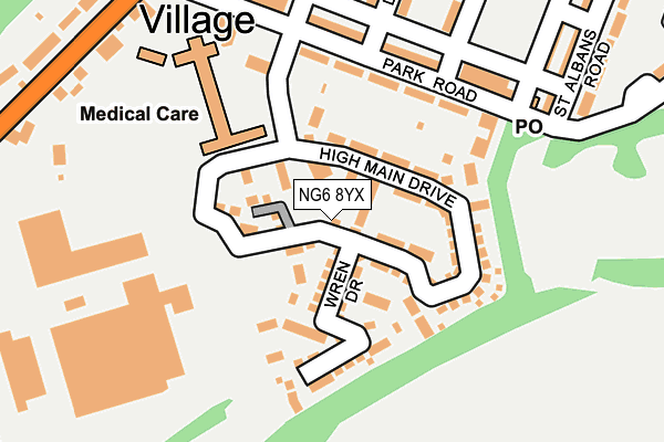 NG6 8YX map - OS OpenMap – Local (Ordnance Survey) NG6 8YX map - OS OpenMap – Local (Ordnance Survey)