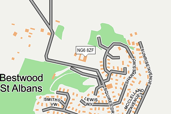 NG6 8ZF map - OS OpenMap – Local (Ordnance Survey) NG6 8ZF map - OS OpenMap – Local (Ordnance Survey)