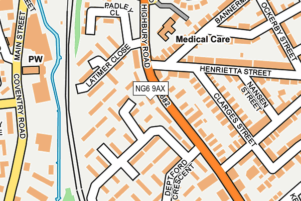 NG6 9AX map - OS OpenMap – Local (Ordnance Survey) NG6 9AX map - OS OpenMap – Local (Ordnance Survey)