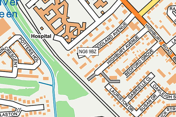 NG6 9BZ map - OS OpenMap – Local (Ordnance Survey) NG6 9BZ map - OS OpenMap – Local (Ordnance Survey)