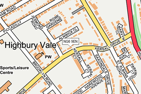 NG6 9EN map - OS OpenMap – Local (Ordnance Survey) NG6 9EN map - OS OpenMap – Local (Ordnance Survey)