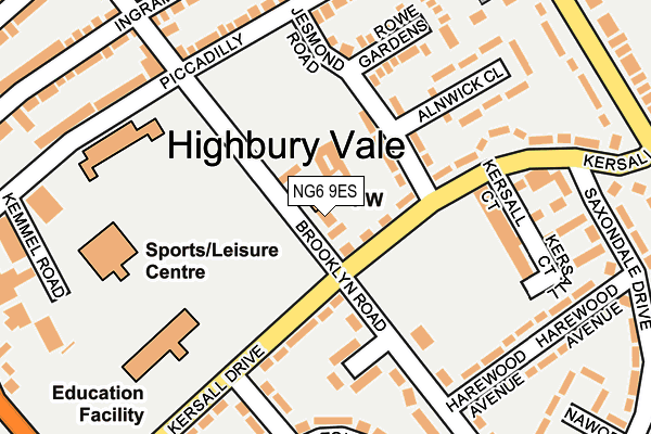 NG6 9ES map - OS OpenMap – Local (Ordnance Survey) NG6 9ES map - OS OpenMap – Local (Ordnance Survey)