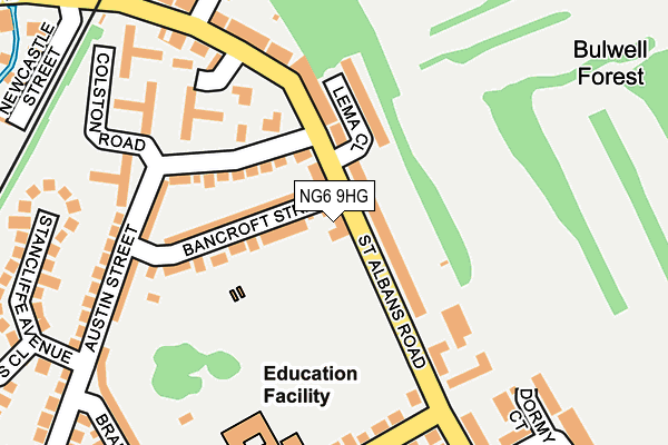 NG6 9HG map - OS OpenMap – Local (Ordnance Survey) NG6 9HG map - OS OpenMap – Local (Ordnance Survey)