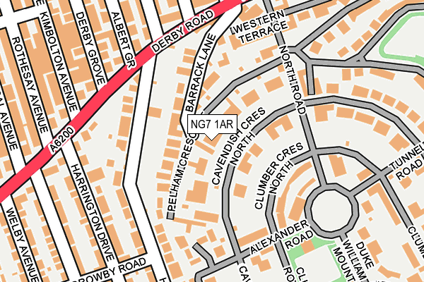 NG7 1AR map - OS OpenMap – Local (Ordnance Survey) NG7 1AR map - OS OpenMap – Local (Ordnance Survey)