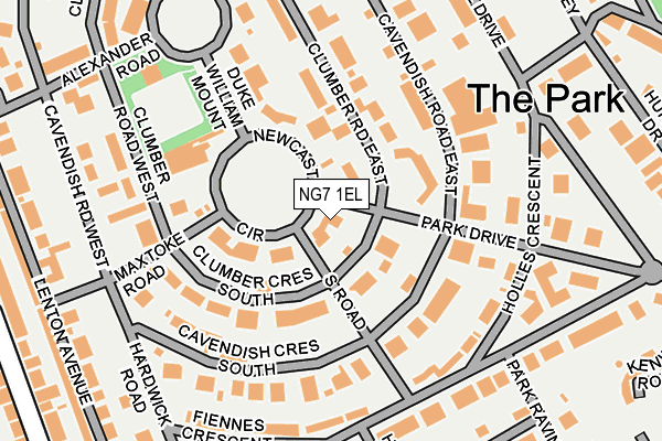 NG7 1EL map - OS OpenMap – Local (Ordnance Survey) NG7 1EL map - OS OpenMap – Local (Ordnance Survey)