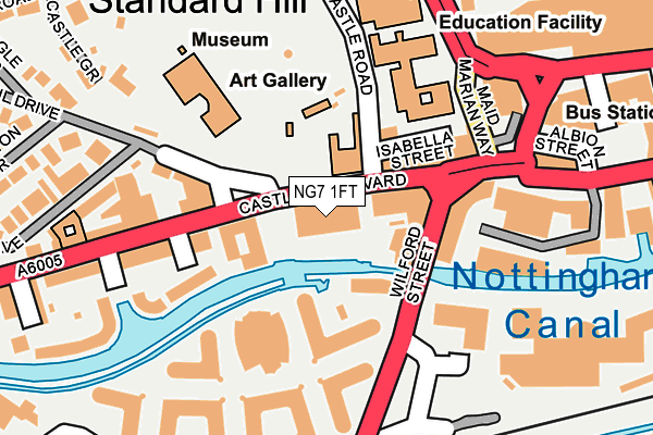 NG7 1FT map - OS OpenMap – Local (Ordnance Survey) NG7 1FT map - OS OpenMap – Local (Ordnance Survey)