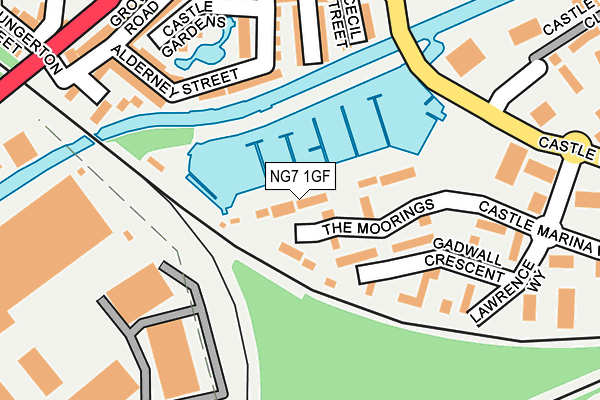 NG7 1GF map - OS OpenMap – Local (Ordnance Survey) NG7 1GF map - OS OpenMap – Local (Ordnance Survey)
