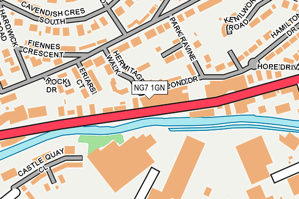 NG7 1GN map - OS OpenMap – Local (Ordnance Survey) NG7 1GN map - OS OpenMap – Local (Ordnance Survey)