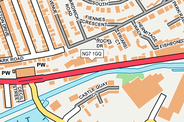 NG7 1GQ map - OS OpenMap – Local (Ordnance Survey) NG7 1GQ map - OS OpenMap – Local (Ordnance Survey)