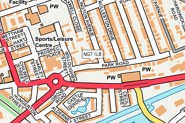 NG7 1LB map - OS OpenMap – Local (Ordnance Survey) NG7 1LB map - OS OpenMap – Local (Ordnance Survey)