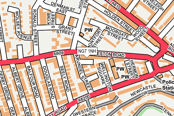 NG7 1NH map - OS OpenMap – Local (Ordnance Survey) NG7 1NH map - OS OpenMap – Local (Ordnance Survey)