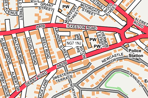 NG7 1NJ map - OS OpenMap – Local (Ordnance Survey) NG7 1NJ map - OS OpenMap – Local (Ordnance Survey)