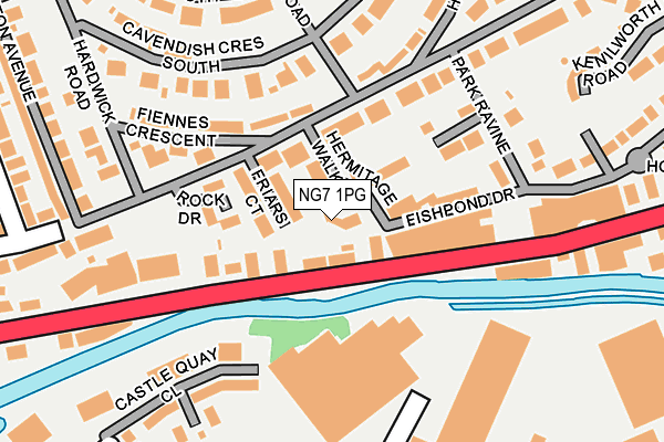 NG7 1PG map - OS OpenMap – Local (Ordnance Survey) NG7 1PG map - OS OpenMap – Local (Ordnance Survey)
