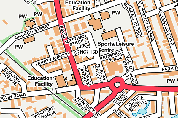 NG7 1SD map - OS OpenMap – Local (Ordnance Survey) NG7 1SD map - OS OpenMap – Local (Ordnance Survey)