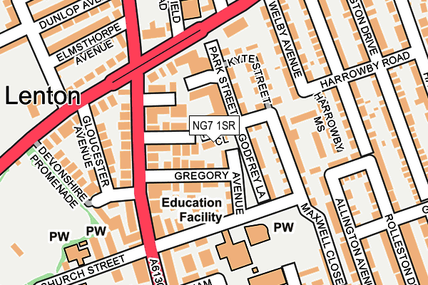 NG7 1SR map - OS OpenMap – Local (Ordnance Survey) NG7 1SR map - OS OpenMap – Local (Ordnance Survey)