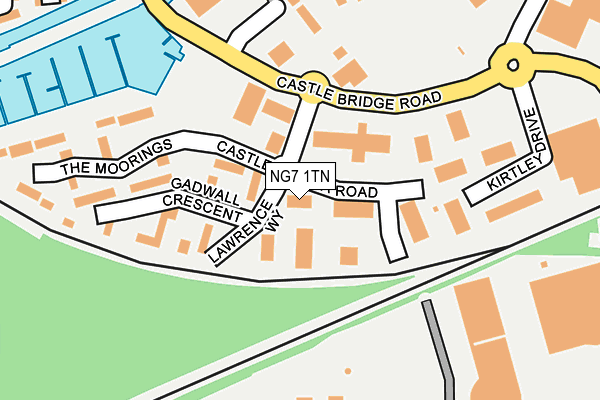 NG7 1TN map - OS OpenMap – Local (Ordnance Survey) NG7 1TN map - OS OpenMap – Local (Ordnance Survey)