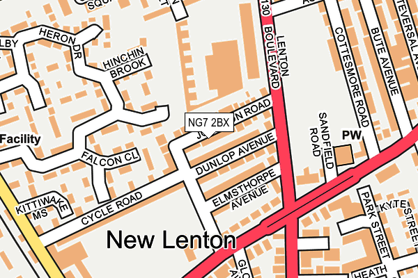 NG7 2BX map - OS OpenMap – Local (Ordnance Survey) NG7 2BX map - OS OpenMap – Local (Ordnance Survey)