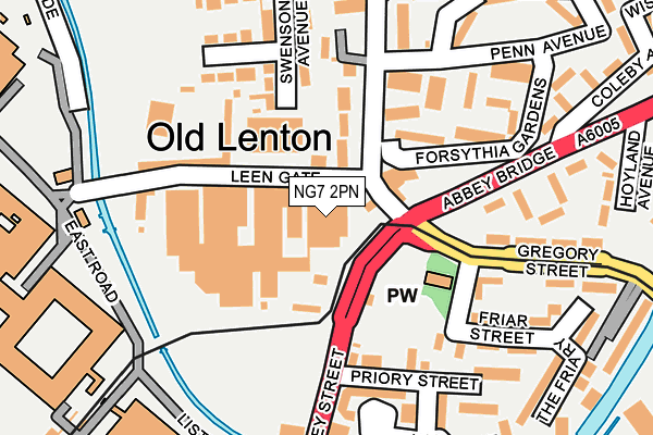 NG7 2PN map - OS OpenMap – Local (Ordnance Survey) NG7 2PN map - OS OpenMap – Local (Ordnance Survey)